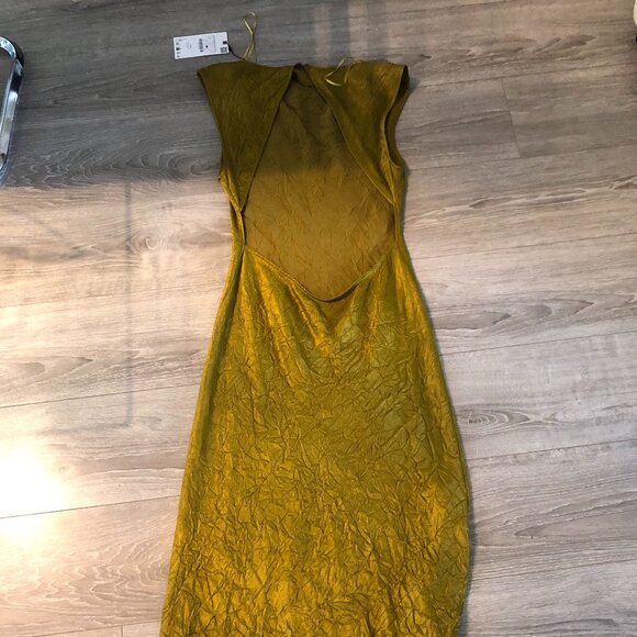 Zara Olive Backless Dress - Picture 2 of 5